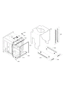 Cabinet parts for Bosch Dishwasher SHE53T56UC/02 from AppliancePartsPros.com