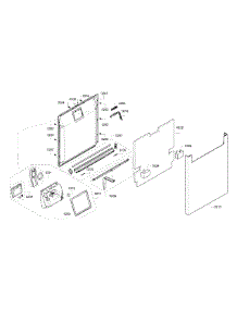 Door parts for Bosch Dishwasher SHE68T52UC/02 from AppliancePartsPros.com