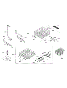 Rack Assembly parts for Bosch Dishwasher SHE45M05UC/46 from AppliancePartsPros.com