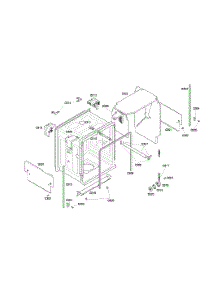 Cabinet Assembly parts for Bosch Dishwasher SHE46C02UC/22 from AppliancePartsPros.com