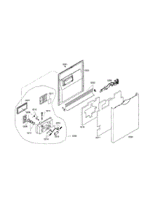 Door  /  Dispenser parts for Bosch Dishwasher SHE47C06UC/21 from AppliancePartsPros.com