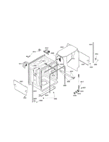 Cabinet parts for Bosch Dishwasher SHE47C06UC/21 from AppliancePartsPros.com