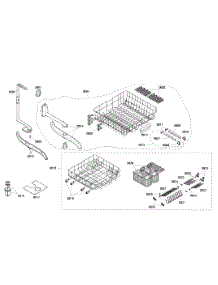 Rack Assembly parts for Bosch Dishwasher SHE46C02UC/22 from AppliancePartsPros.com