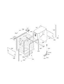 Cabinet Assembly parts for Bosch Dishwasher SHE46C05UC/36 from AppliancePartsPros.com