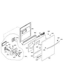 Door Assembly parts for Bosch Dishwasher SHX43P16UC/53 from AppliancePartsPros.com