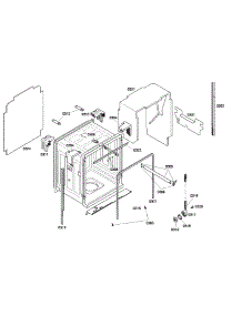 Cabinet parts for Bosch Dishwasher SHX43P16UC/53 from AppliancePartsPros.com