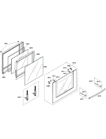 Door Assembly parts for Bosch Wall Oven HBL3360UC/03 from AppliancePartsPros.com