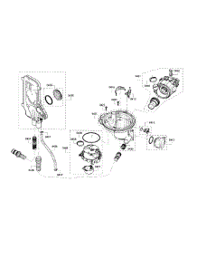Pump parts for Bosch Dishwasher SHX68T52UC/02 from AppliancePartsPros.com