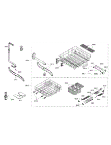 Rack Assembly parts for Bosch Dishwasher SHE46C05UC/33 from AppliancePartsPros.com