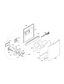 Door Assembly parts for Bosch Dishwasher SHE45M06UC/50 from AppliancePartsPros.com