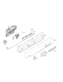 Control Panel parts for Bosch Dishwasher SHE45M06UC/46 from AppliancePartsPros.com