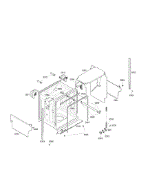 Cabinet Assembly parts for Bosch Dishwasher SHE45M06UC/46 from AppliancePartsPros.com