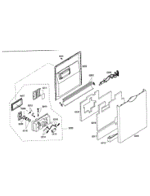 Door Assembly parts for Bosch Dishwasher SHE55M06UC/48 from AppliancePartsPros.com