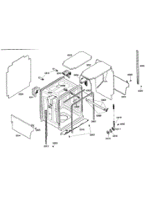 Cabinet Parts parts for Bosch Dishwasher SHE55M06UC/48 from AppliancePartsPros.com