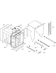 Cabinet parts for Bosch Dishwasher SHE8PT55UC/01 from AppliancePartsPros.com
