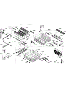 Baskets parts for Bosch Dishwasher SHE8PT55UC/01 from AppliancePartsPros.com