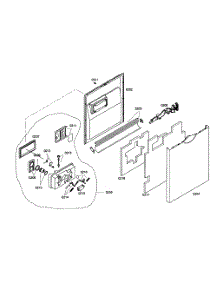 Door Assembly parts for Bosch Dishwasher SHE46C05UC/17 from AppliancePartsPros.com