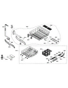 Rack Assembly parts for Bosch Dishwasher SHE46C05UC/17 from AppliancePartsPros.com