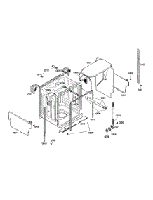Cabinet Assembly parts for Bosch Dishwasher SHE46C02UC/48 from AppliancePartsPros.com