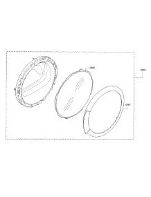 Door parts for Bosch Dryer WTG86400UC/01 from AppliancePartsPros.com