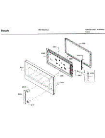 Door Asy parts for Bosch Microwave HMV8053U/01 from AppliancePartsPros.com