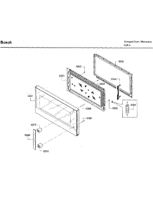 Door parts for Bosch Microwave HMV5053U/01 from AppliancePartsPros.com