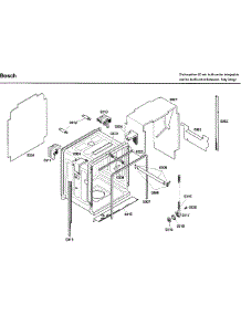 Frame parts for Bosch Dishwasher SHV68M03UC/53 from AppliancePartsPros.com