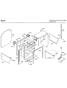 Tub parts for Bosch Dishwasher SHE66C02UC/48 from AppliancePartsPros.com