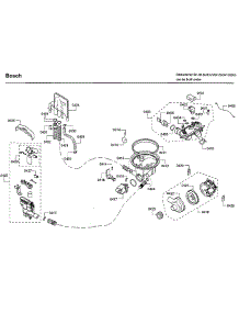 Pump parts for Bosch Dishwasher SHE66C02UC/48 from AppliancePartsPros.com