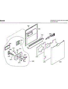 Door parts for Bosch Dishwasher SHE66C02UC/36 from AppliancePartsPros.com