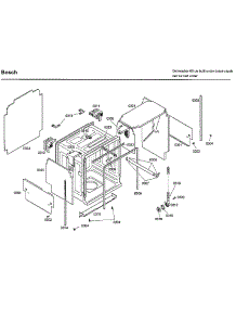 Tub parts for Bosch Dishwasher SHE66C02UC/36 from AppliancePartsPros.com