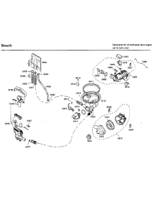 Pump parts for Bosch Dishwasher SHE66C02UC/36 from AppliancePartsPros.com