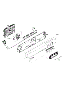 Front Panel parts for Bosch Dishwasher SHE66C02UC/22 from AppliancePartsPros.com