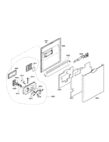 Door Panel parts for Bosch Dishwasher SHE66C02UC/22 from AppliancePartsPros.com