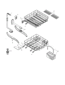 Racks parts for Bosch Dishwasher SHU3012UC/06 from AppliancePartsPros.com