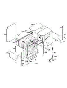 Outside Cabinet parts for Bosch Dishwasher SHE66C02UC/22 from AppliancePartsPros.com
