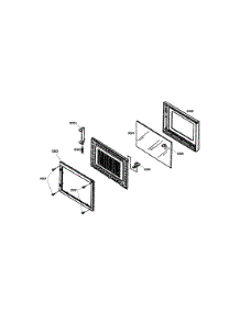 Door parts for Bosch Microwave HMB8060/01 from AppliancePartsPros.com