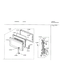 Door Latch Assembly parts for Bosch Microwave HMV9305/01 from AppliancePartsPros.com