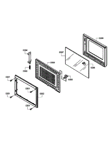Door Assembly parts for Bosch Microwave HMB8020/01 from AppliancePartsPros.com