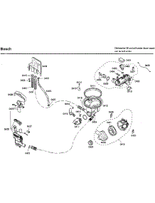 Pump parts for Bosch Dishwasher SHE66C02UC/38 from AppliancePartsPros.com