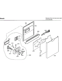 Door parts for Bosch Dishwasher SHE66C02UC/14 from AppliancePartsPros.com
