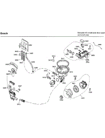 Pump parts for Bosch Dishwasher SHE66C02UC/14 from AppliancePartsPros.com