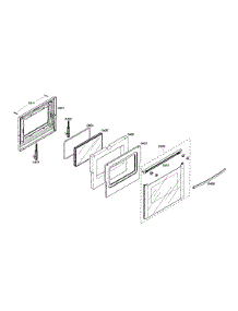 Door parts for Bosch Range HDI7032U/03 from AppliancePartsPros.com