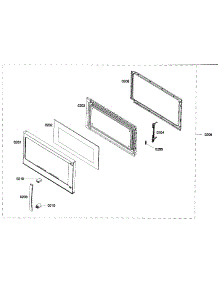 Door Assembly parts for Bosch Microwave HMV5051U/01 from AppliancePartsPros.com