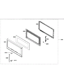 Door Assembly parts for Bosch Microwave HMV3061U/01 from AppliancePartsPros.com