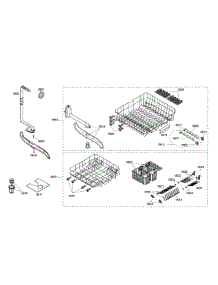 Upper  /  Lower Racks parts for Bosch Dishwasher SHE47C05UC/21 from AppliancePartsPros.com
