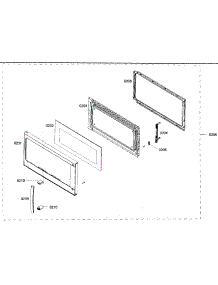 Door Asy parts for Bosch Microwave HMV8051U/01 from AppliancePartsPros.com