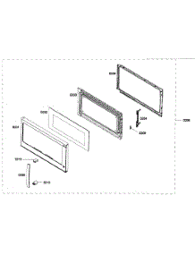 Door Assembly parts for Bosch Microwave HMV3021U/01 from AppliancePartsPros.com
