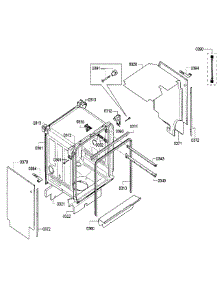 Frame parts for Bosch Dishwasher SGV68U53UC/A5 from AppliancePartsPros.com