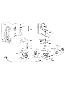 Pump parts for Bosch Dishwasher SGV68U53UC/A5 from AppliancePartsPros.com